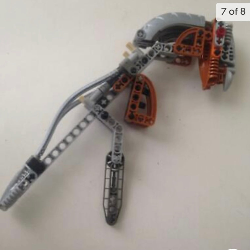 Vintage, Rare, Lego, Bionicle -Gray, Red and Brown -9.5in x 4in x 3in  (C0321)