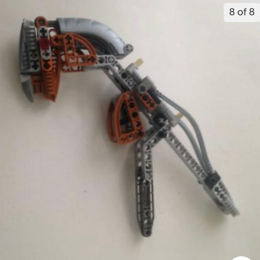 Vintage, Rare, Lego, Bionicle -Gray, Red and Brown -9.5in x 4in x 3in  (C0321)