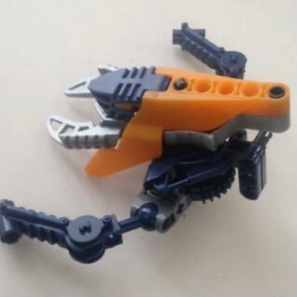 Vintage, Rare, Lego, Bionicle -Orange, Gray and Blue 6in x 4in x 3in  (C0321)  T