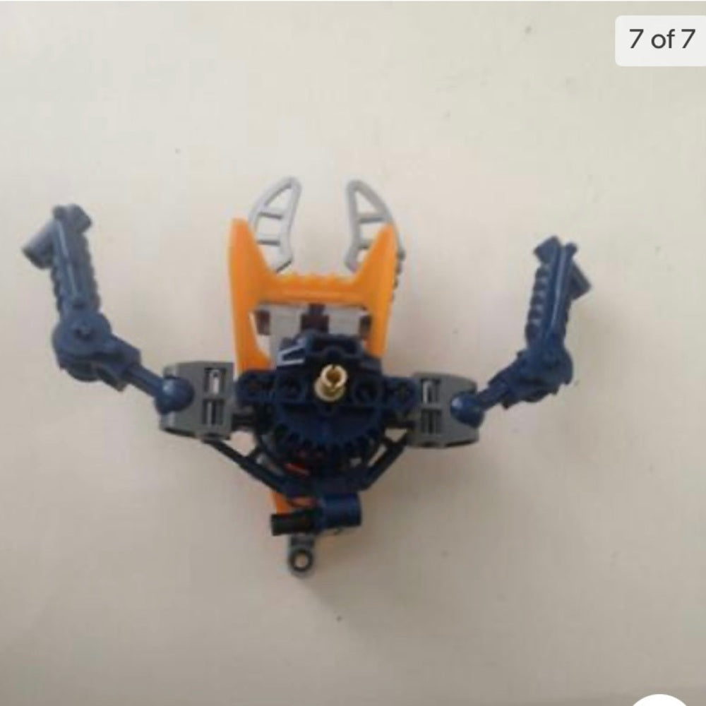 Vintage, Rare, Lego, Bionicle -Orange, Gray and Blue 6in x 4in x 3in  (C0321)  T