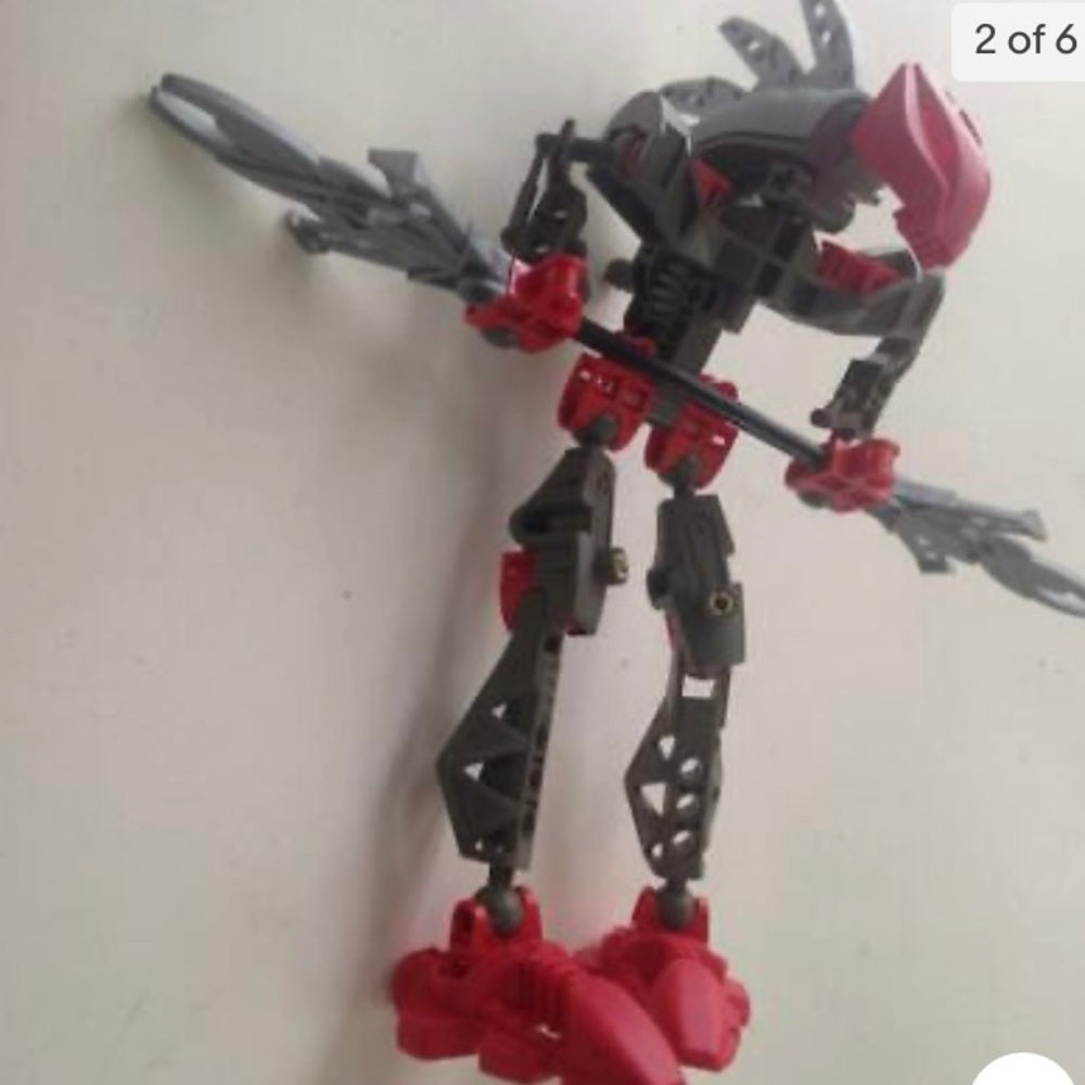 Vintage, Rare, Lego, Bionicle -Gray, Red and Black -9in x 8in x 5in