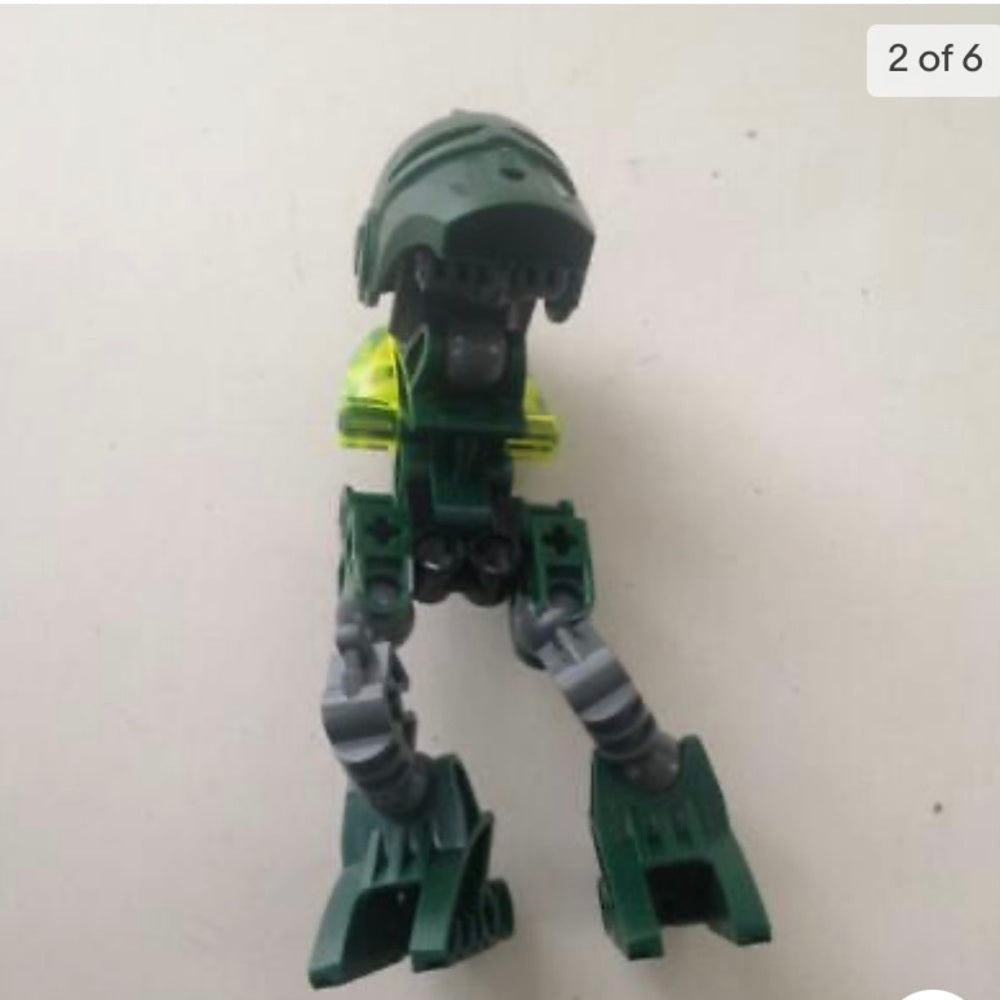 Vintage, Rare, Lego, Bionicle -Green and Gray 4in x2in x 3in