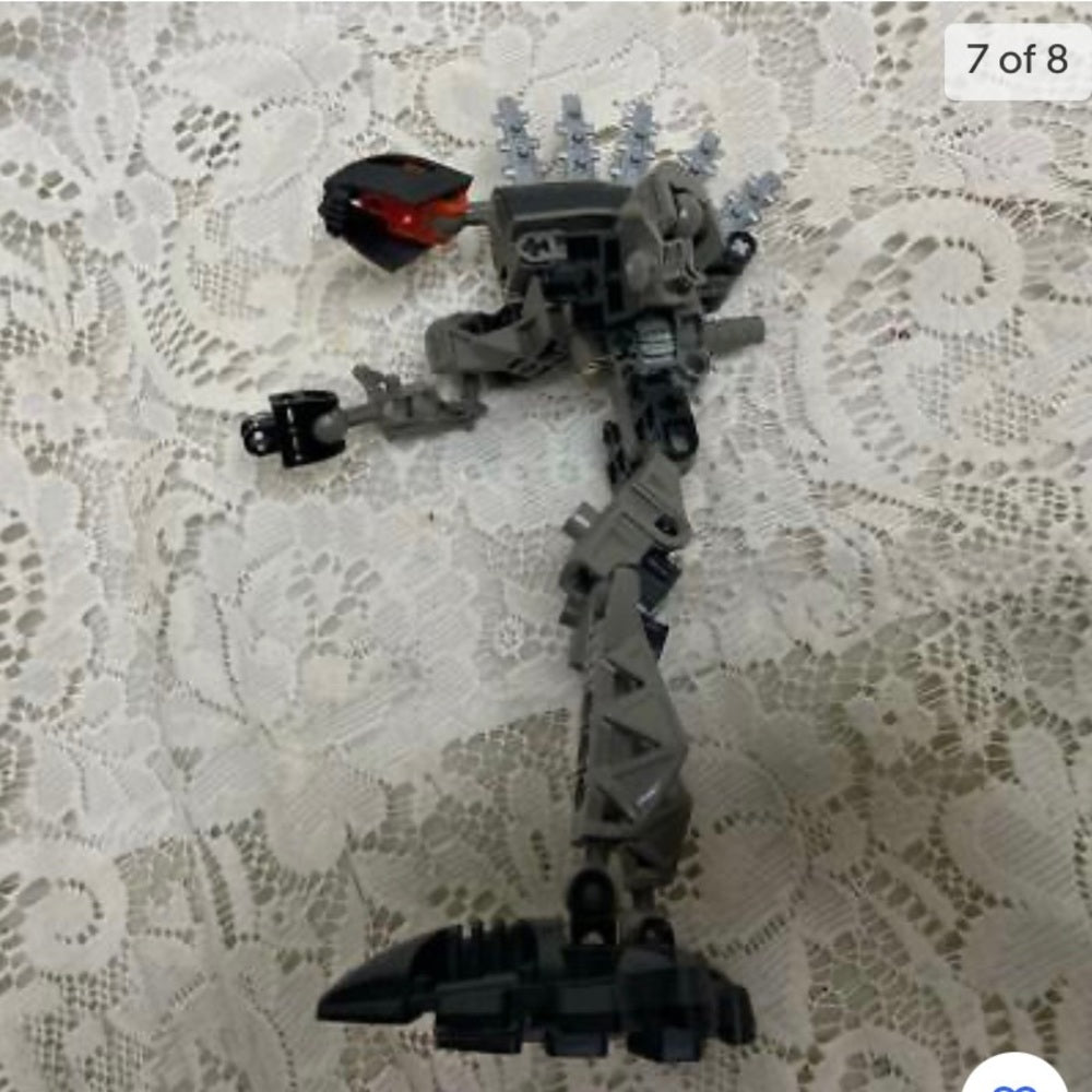 Vintage, Rare, Lego, Bionicle Gray-Black Dragon Action Figure 8in x 3in