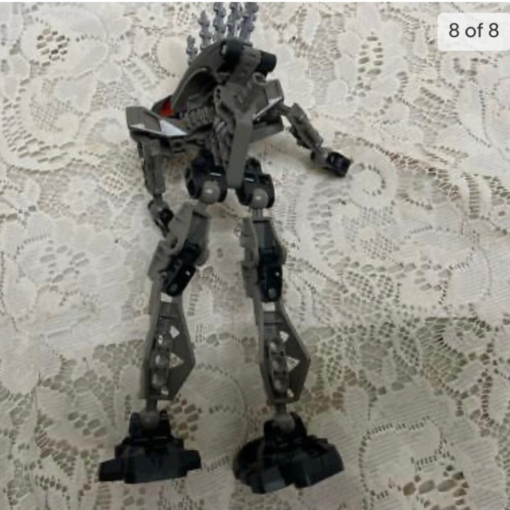Vintage, Rare, Lego, Bionicle Gray-Black Dragon Action Figure 8in x 3in