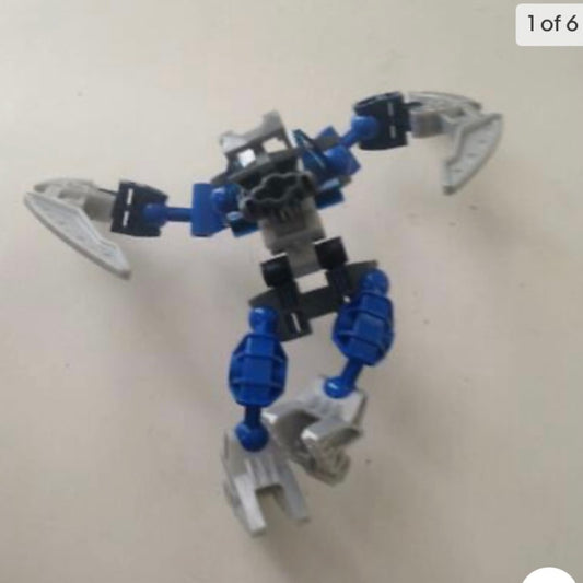 Vintage, Rare, Lego, Bionicle -Blue and Gray  6in x 5in x 4in