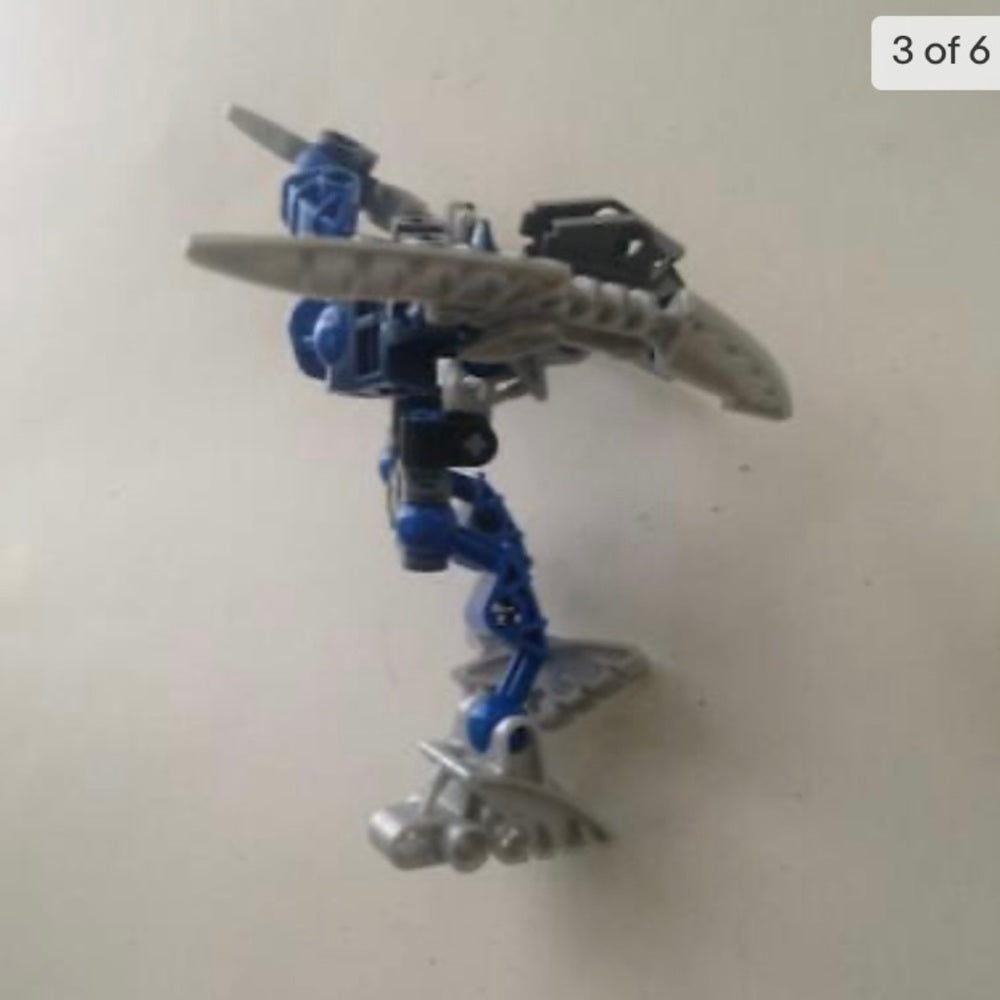 Vintage, Rare, Lego, Bionicle -Blue and Gray  6in x 5in x 4in