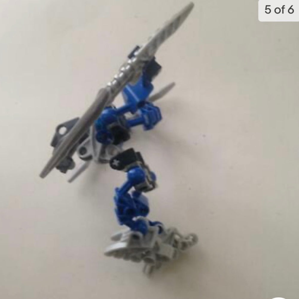 Vintage, Rare, Lego, Bionicle -Blue and Gray  6in x 5in x 4in