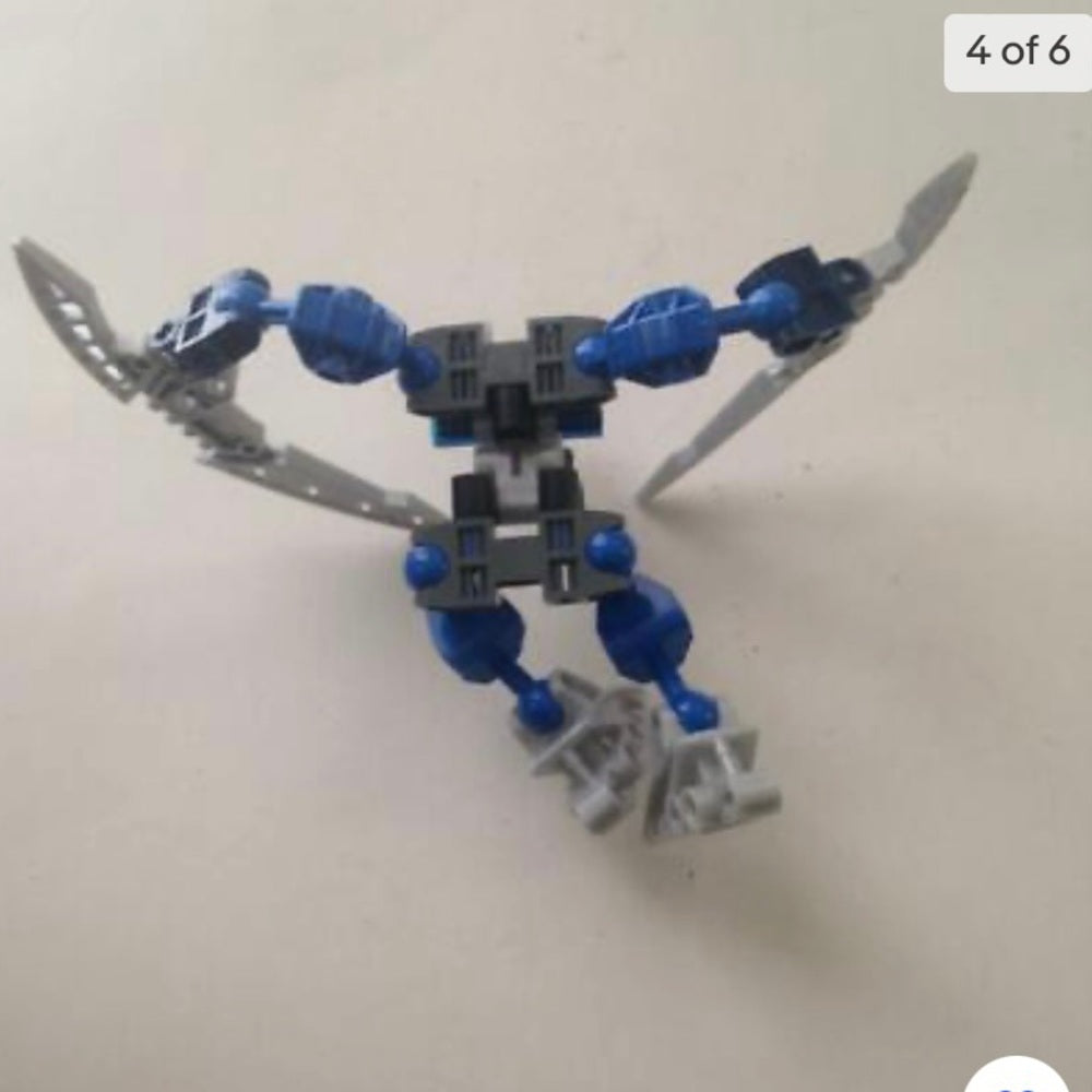 Vintage, Rare, Lego, Bionicle -Blue and Gray  6in x 5in x 4in