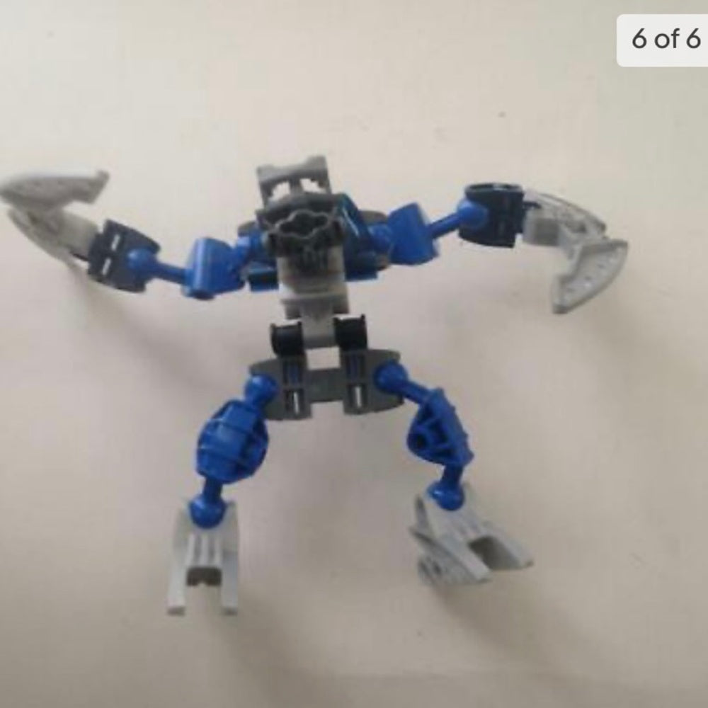 Vintage, Rare, Lego, Bionicle -Blue and Gray  6in x 5in x 4in