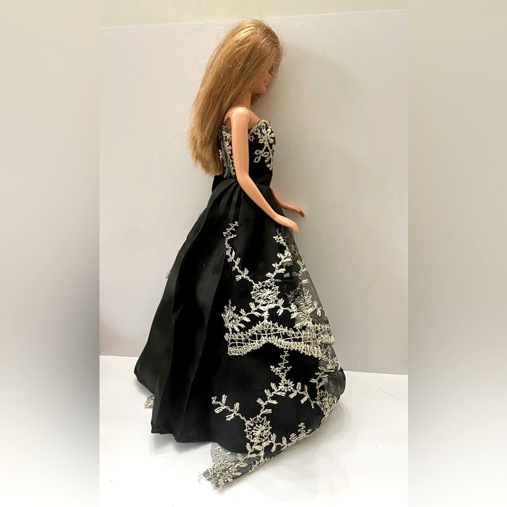 Vintage, 1991 Mattel Barbie Doll in Elegant Black and White Gown