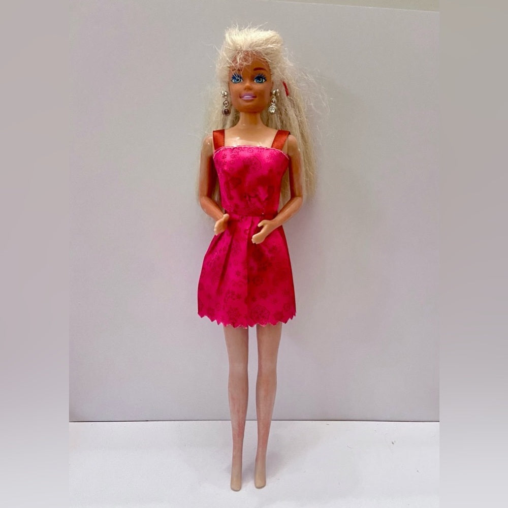 Vintage, 1990s Barbie Doll in Red Mini Dress