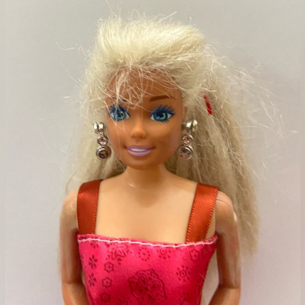 Vintage, 1990s Barbie Doll in Red Mini Dress