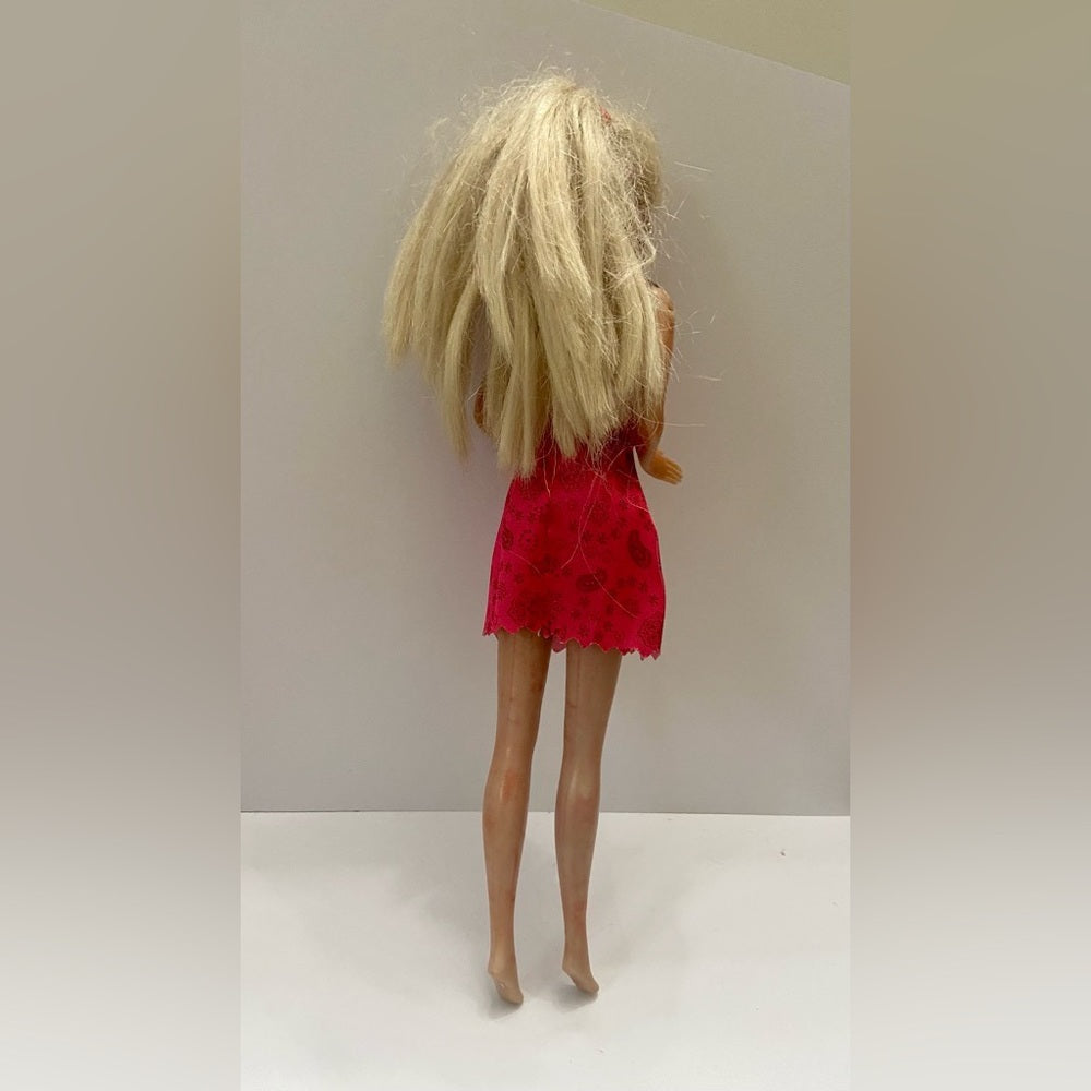 Vintage, 1990s Barbie Doll in Red Mini Dress