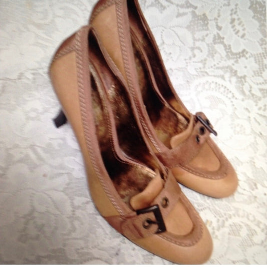 Nine West Tan Ladies High Heel Shoes (7.5M)