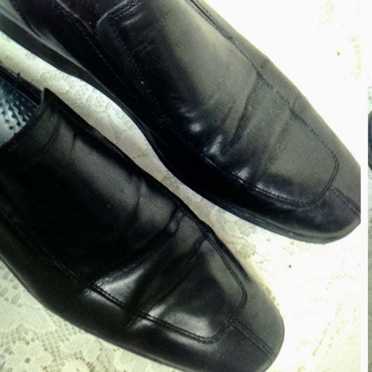 Cole Hahn, Nike Air Black Leather Men's Shoes (8.5M)