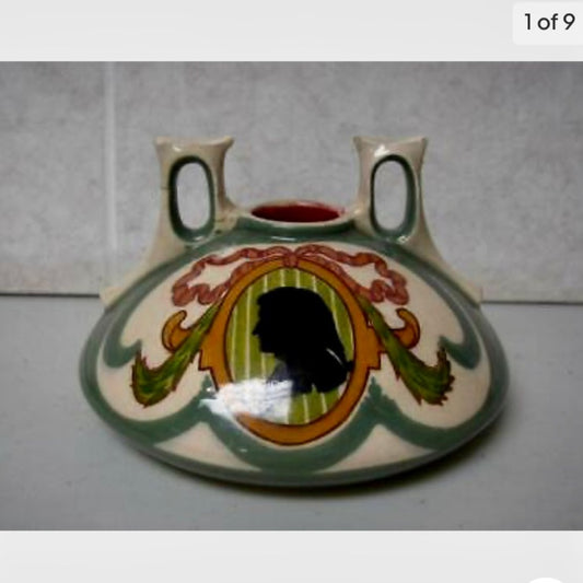Antique, Rare, Washington Silhouette Inkwell, Candle Holder, Vase or Desk Access