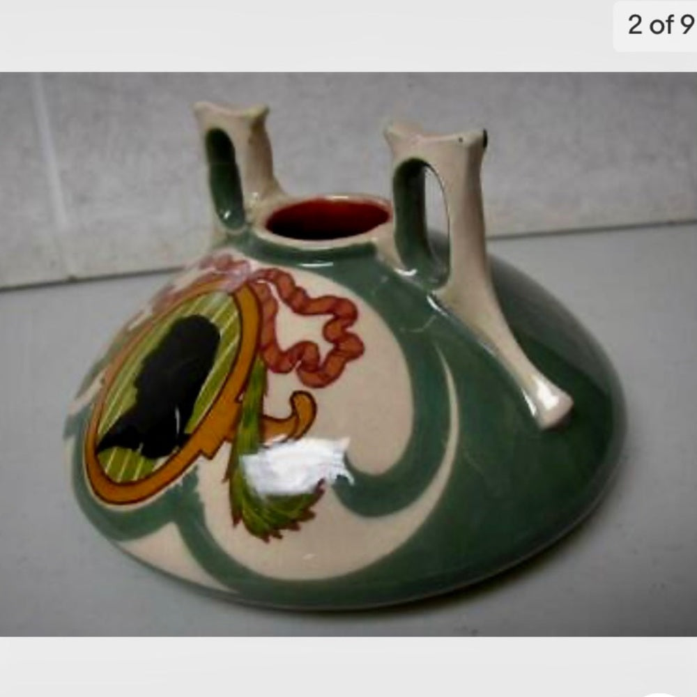 Antique, Rare, Washington Silhouette Inkwell, Candle Holder, Vase or Desk Access
