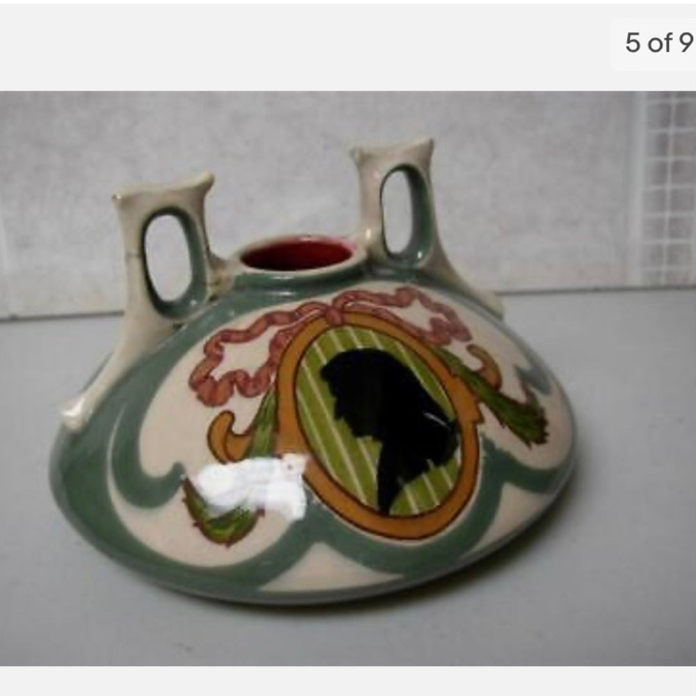Antique, Rare, Washington Silhouette Inkwell, Candle Holder, Vase or Desk Access