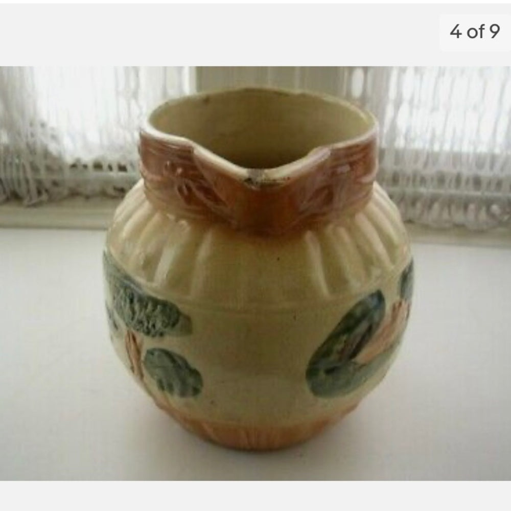 Antique, Rare, Yellow Ware Pitcher