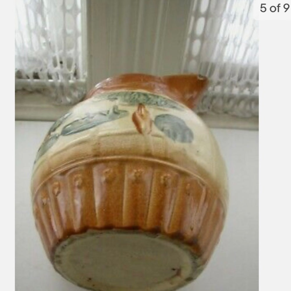 Antique, Rare, Yellow Ware Pitcher