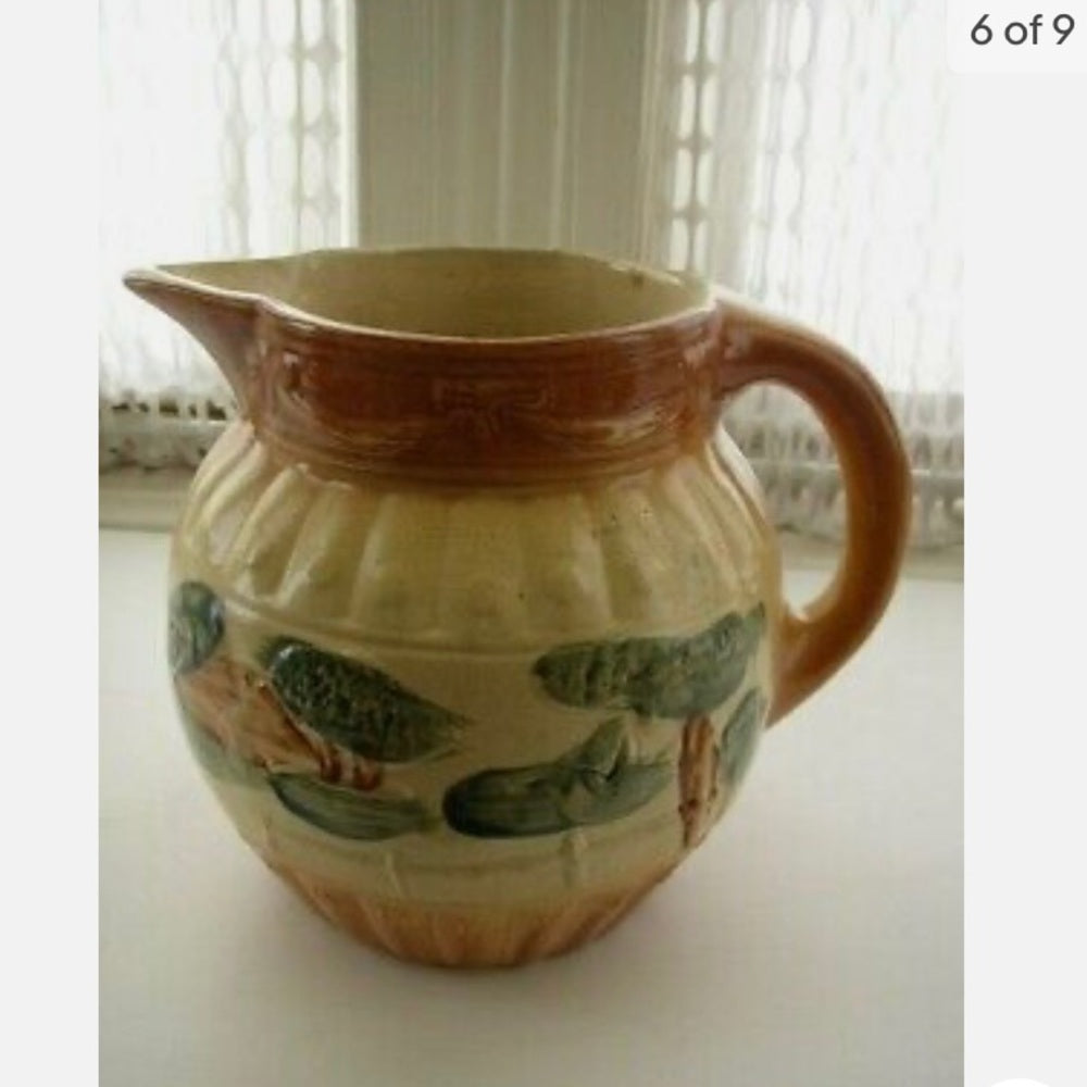 Antique, Rare, Yellow Ware Pitcher