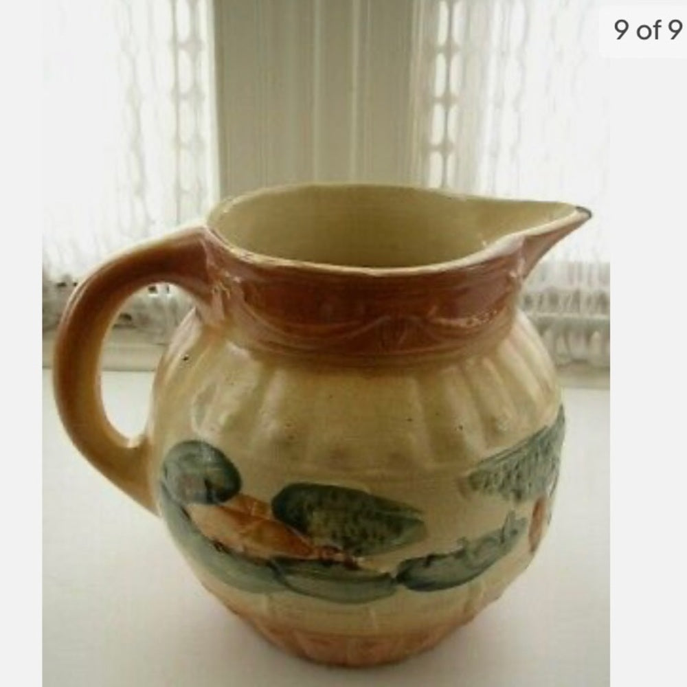 Antique, Rare, Yellow Ware Pitcher
