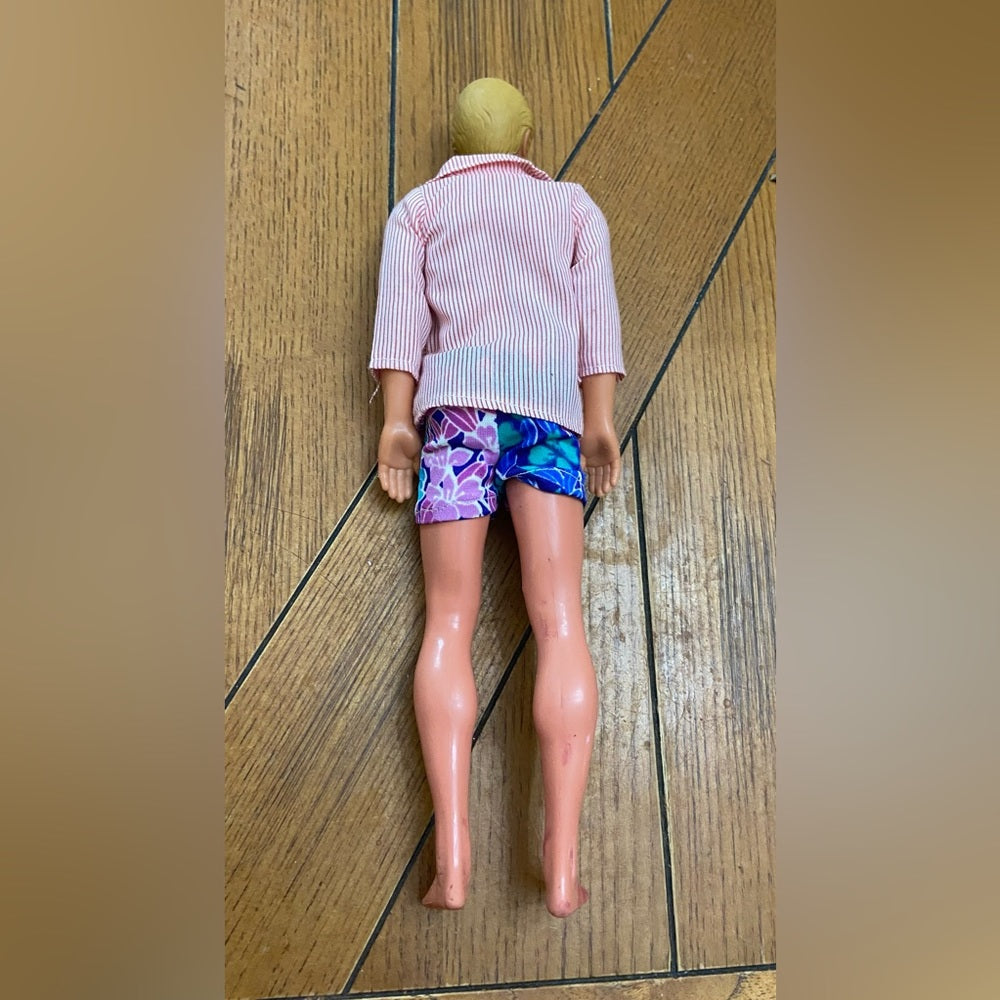 Vintage, 1968- Ken- Barbie Doll in Original Red and White Shirt