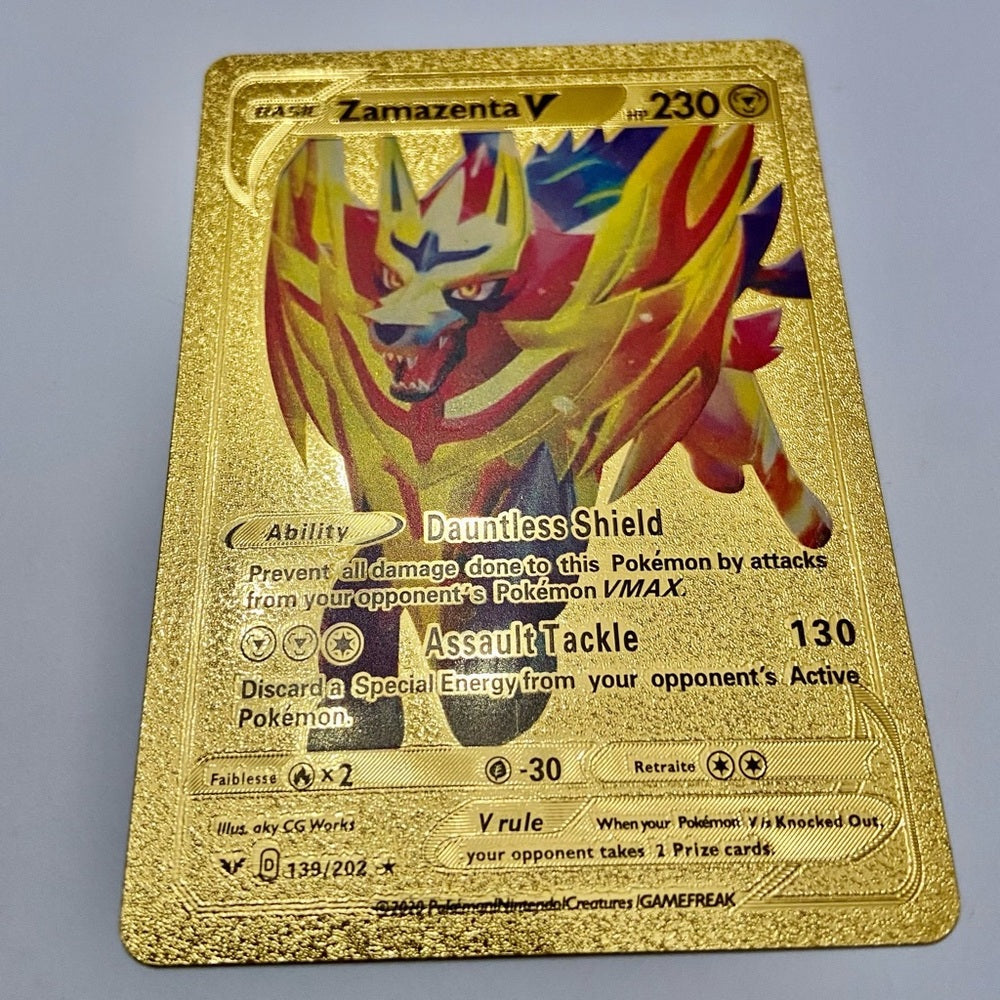 Lot (B): 3 Pokemon Reverse Holo Cards and 3 Pokemon Gold Fan Arts