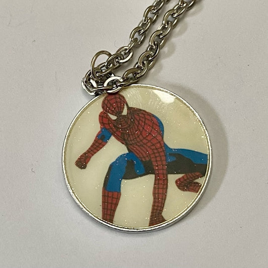 Vintage, Marvel Pendant Necklace- Spiderman