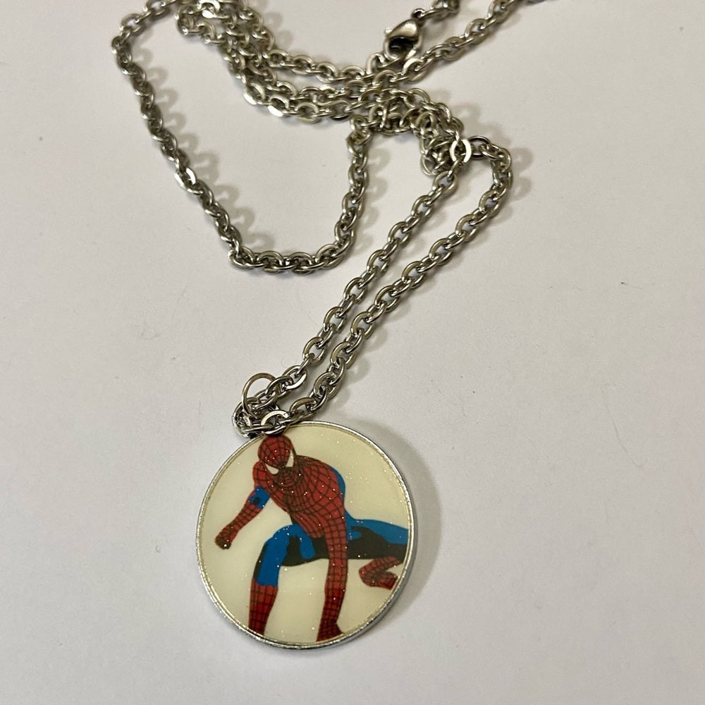 Vintage, Marvel Pendant Necklace- Spiderman