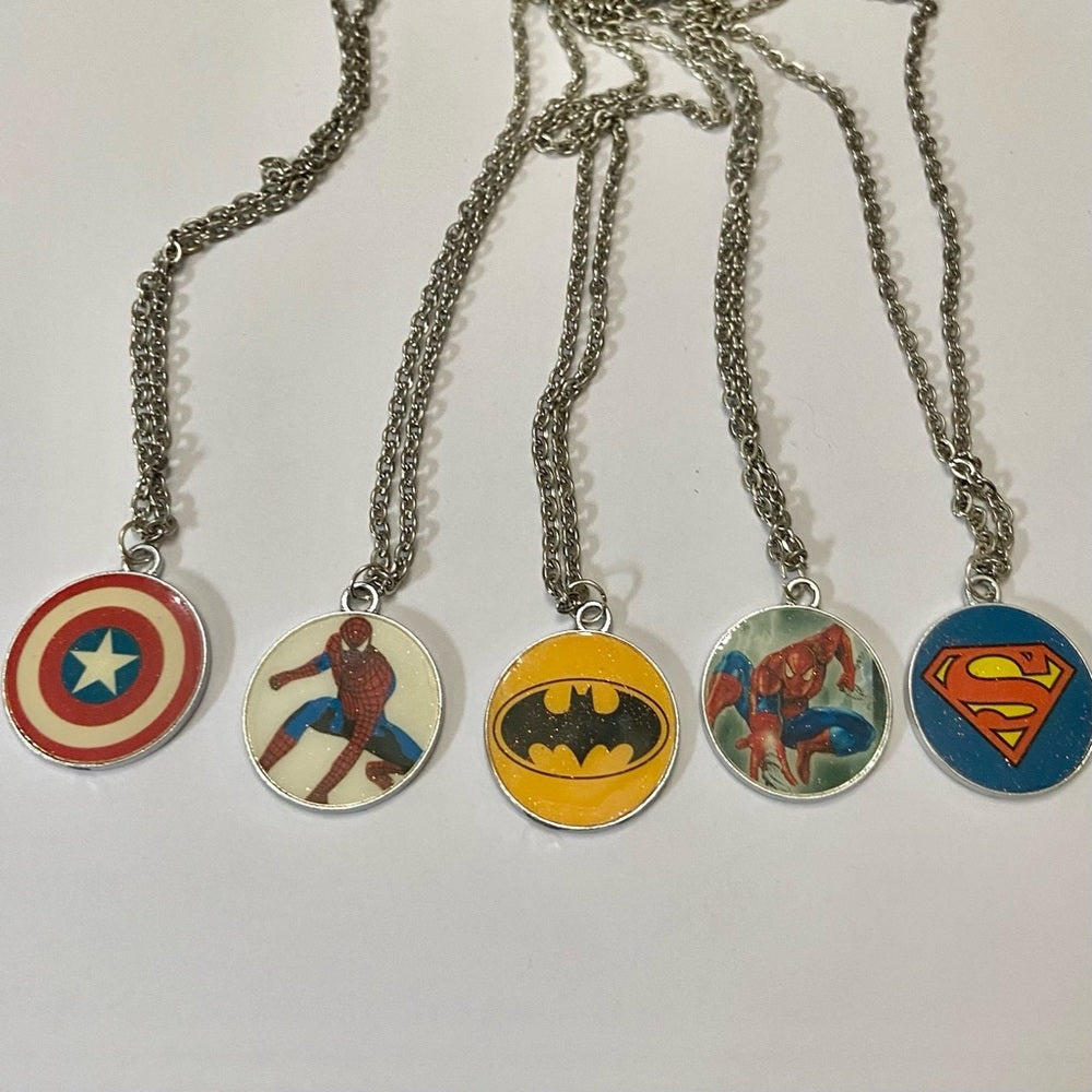 Vintage, Marvel Pendant Necklace- Spiderman
