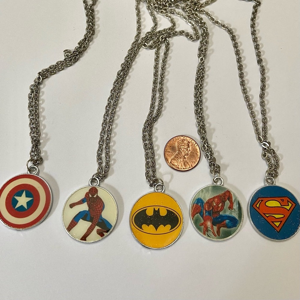Vintage, Marvel Pendant Necklace- Spiderman