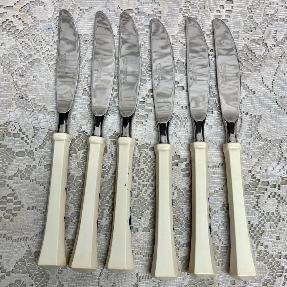 Vintage, Oxford Hall, Japan 36-pc Blue Willow Flatware, Service for 6 ((3T-1022)