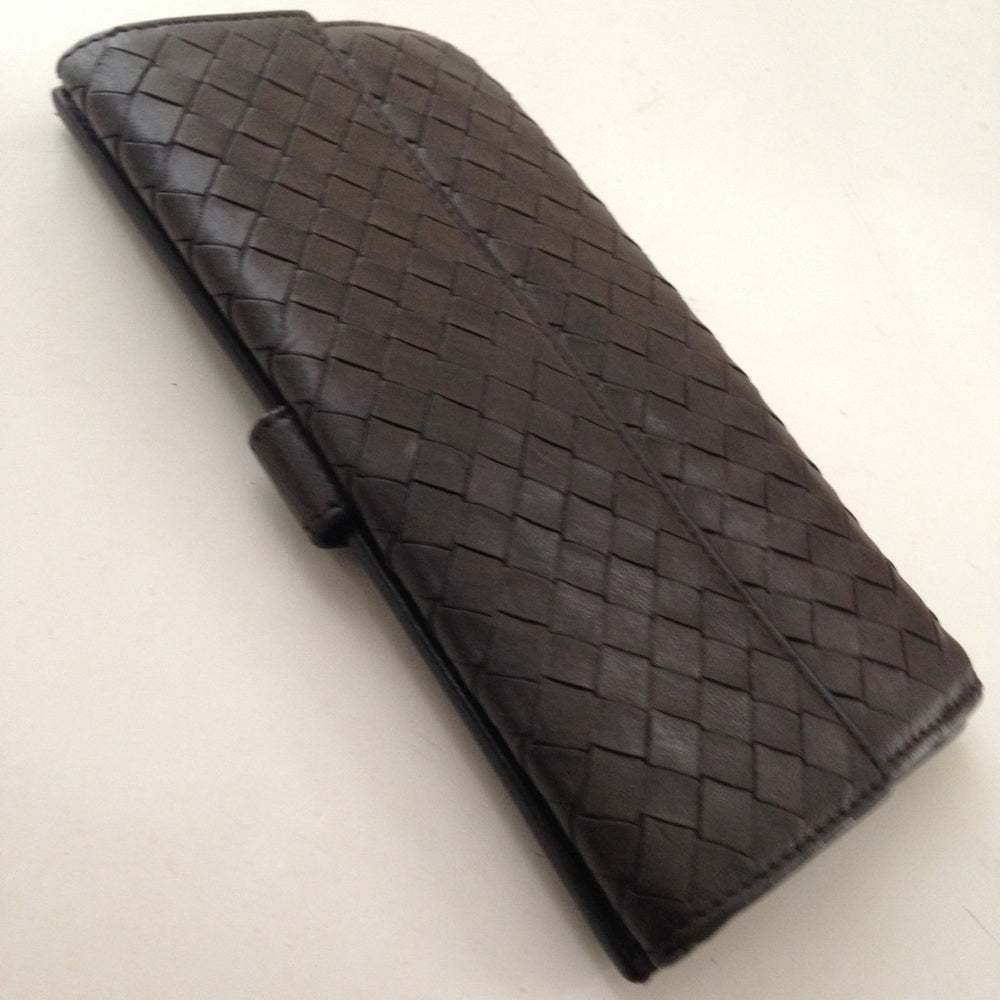 Bottega Veneta Dark Brown Leather Bi-fold Wallet