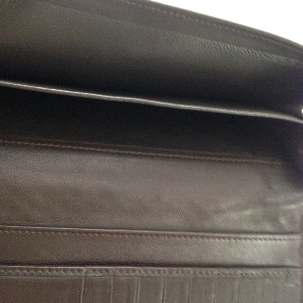 Bottega Veneta Dark Brown Leather Bi-fold Wallet