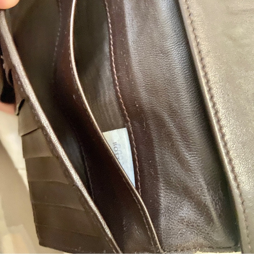 Bottega Veneta Dark Brown Leather Bi-fold Wallet