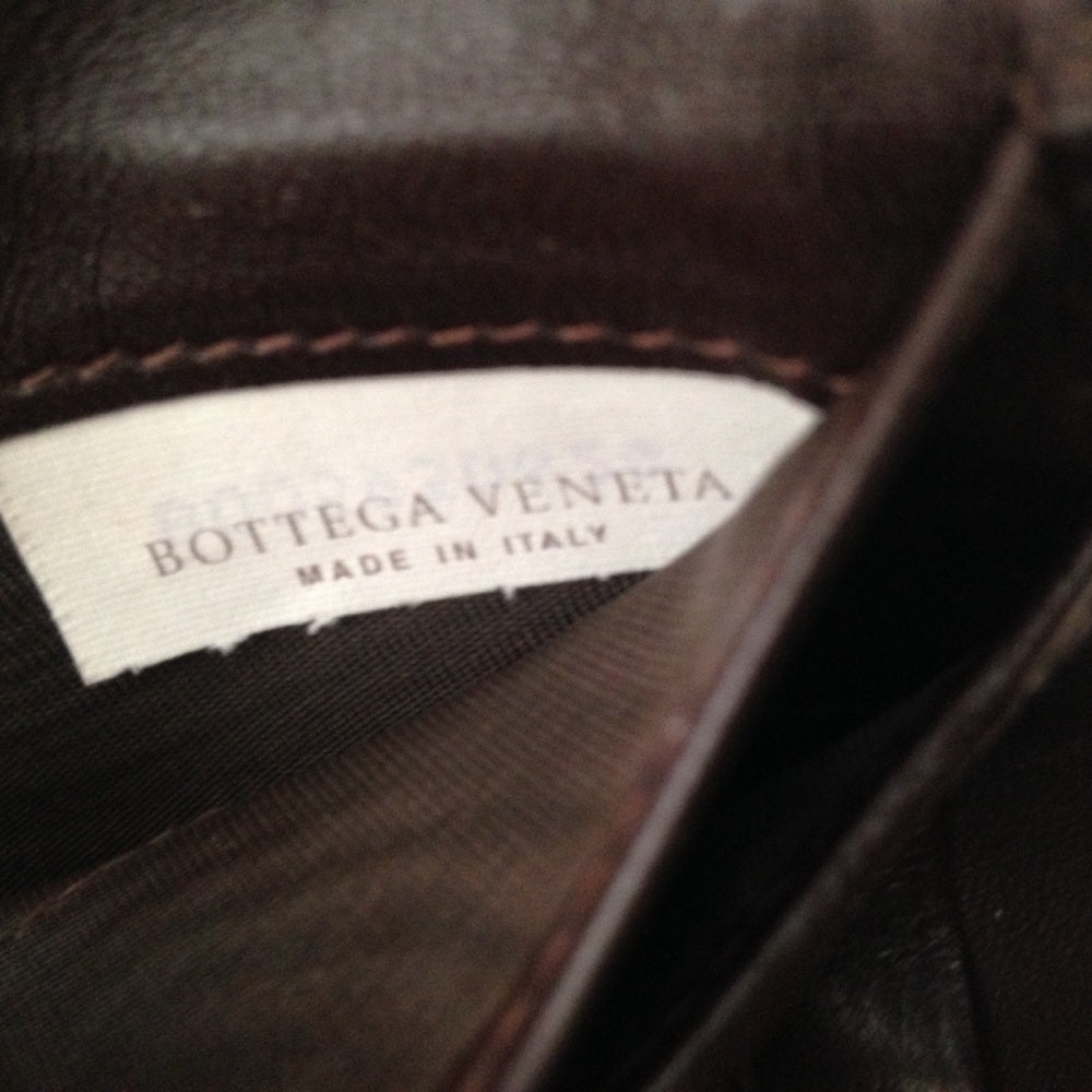 Bottega Veneta Dark Brown Leather Bi-fold Wallet