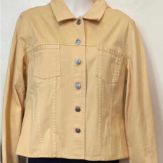 Christopher & Banks Mustard Yellow Jean Jacket. Size M