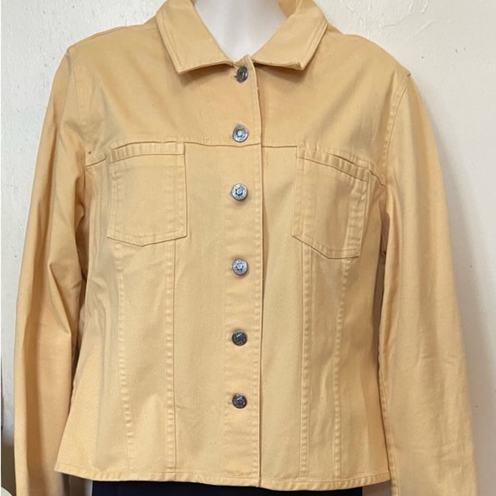 Christopher & Banks Mustard Yellow Jean Jacket. Size M