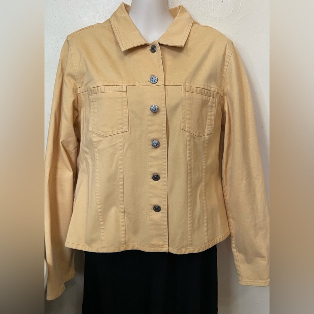 Christopher & Banks Mustard Yellow Jean Jacket. Size M