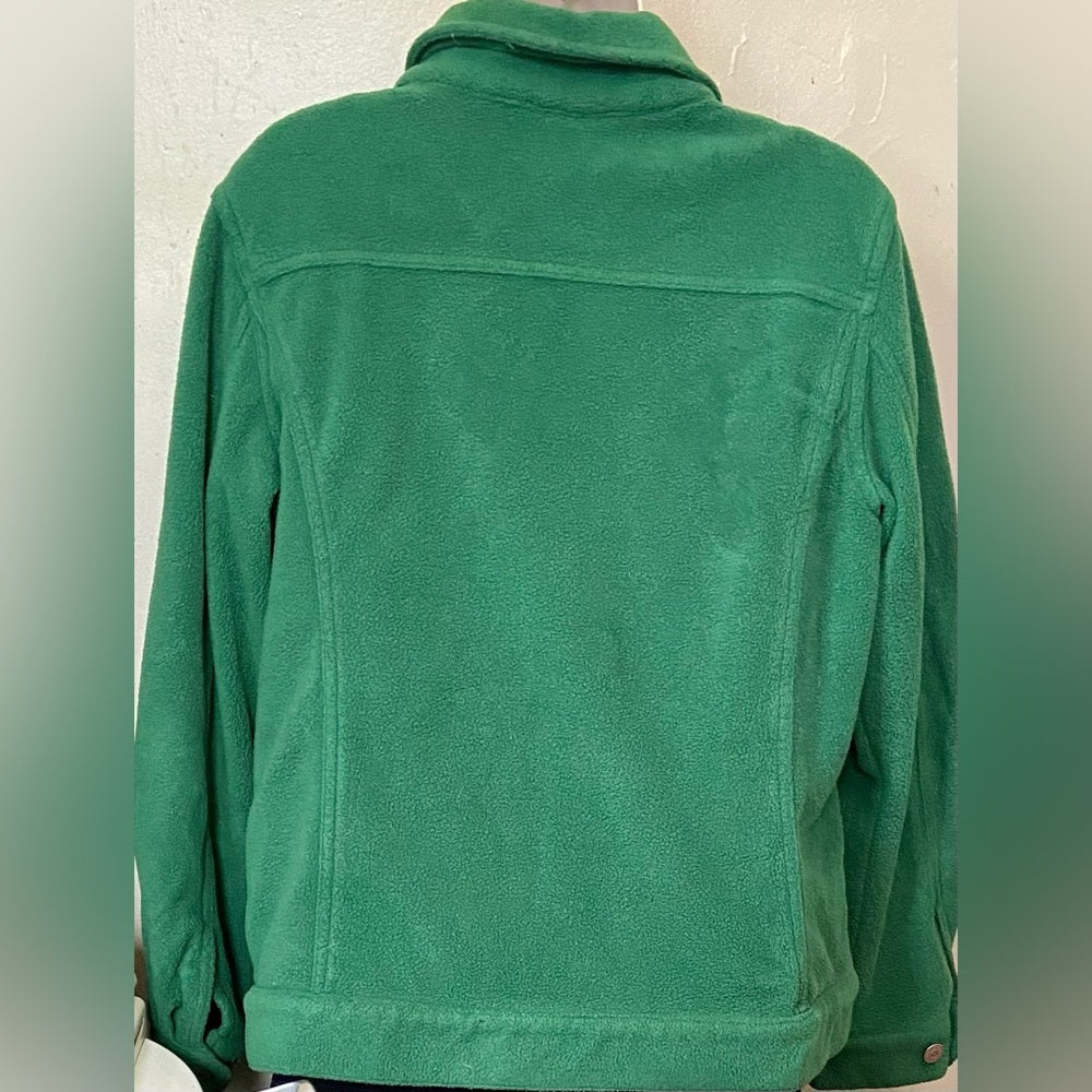Bob Mache Wearables Green Fleece Shirt Jacket. Size S-M