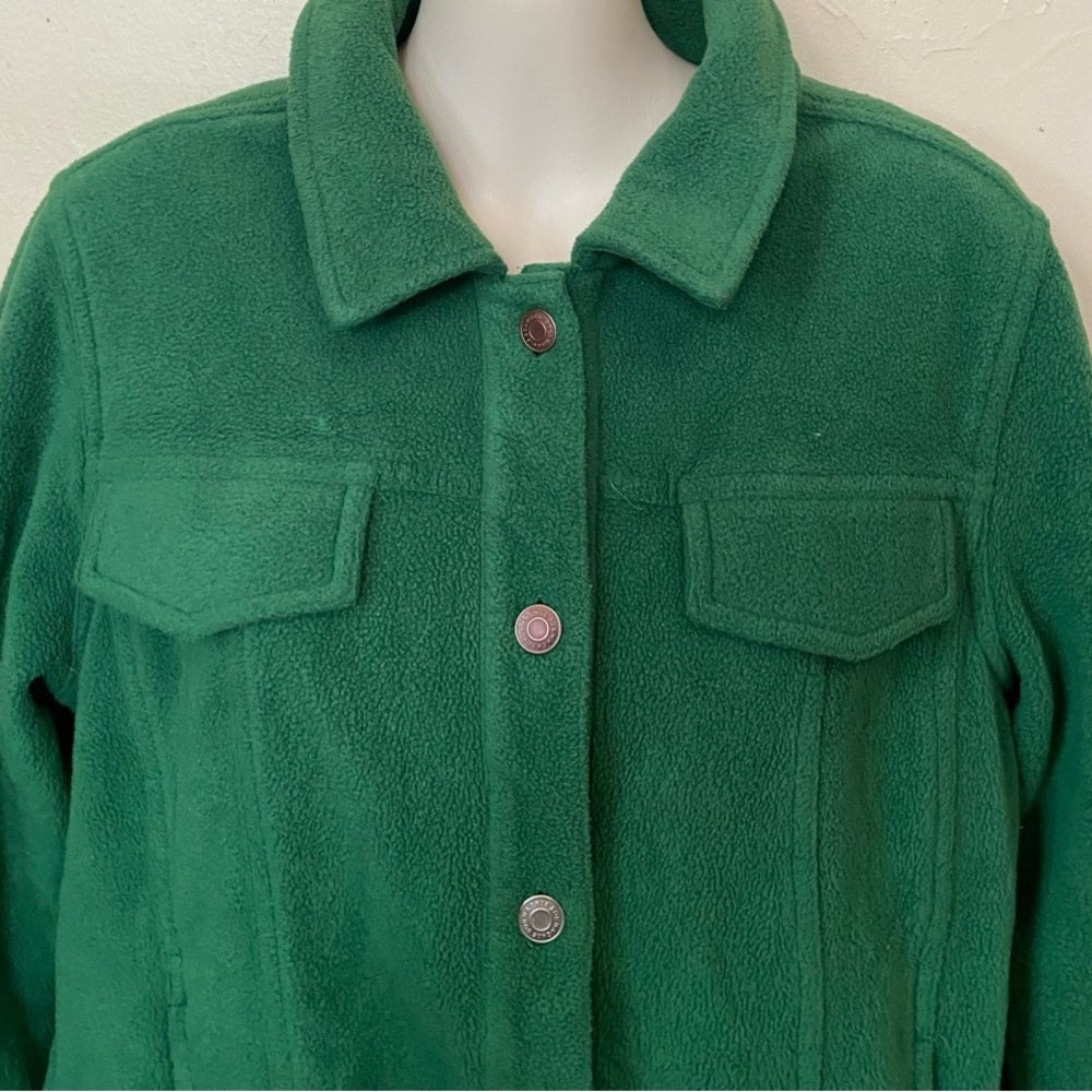 Bob Mache Wearables Green Fleece Shirt Jacket. Size S-M