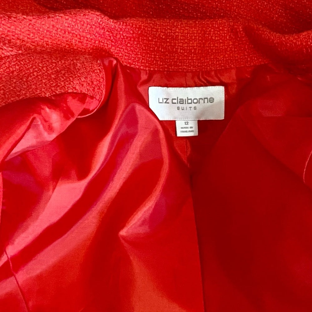 Liz Claiborne Red 2-pc Suit Outfit Set. (Size 12)