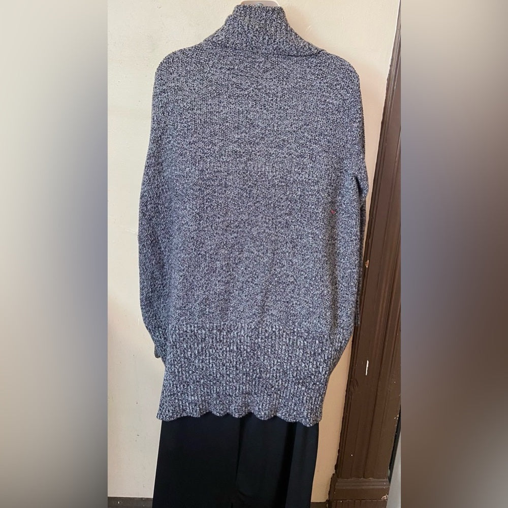 Elle, Gray, Draped, Sweater Cardigan  Size: L