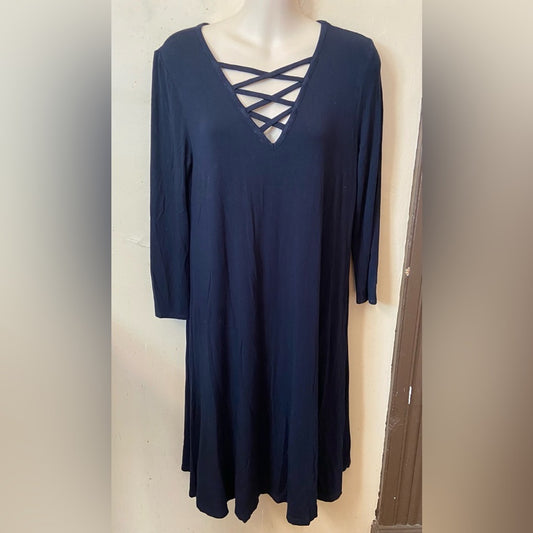 Philosophy Navy Blue Stretchy Dress. (S)