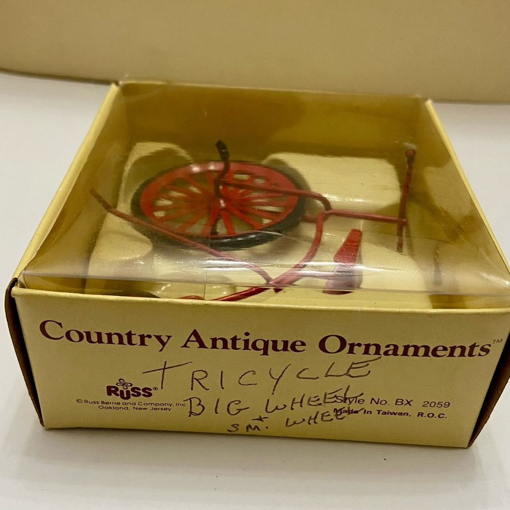 Vintage, Rare, Country Antique Ornaments- Bicycle