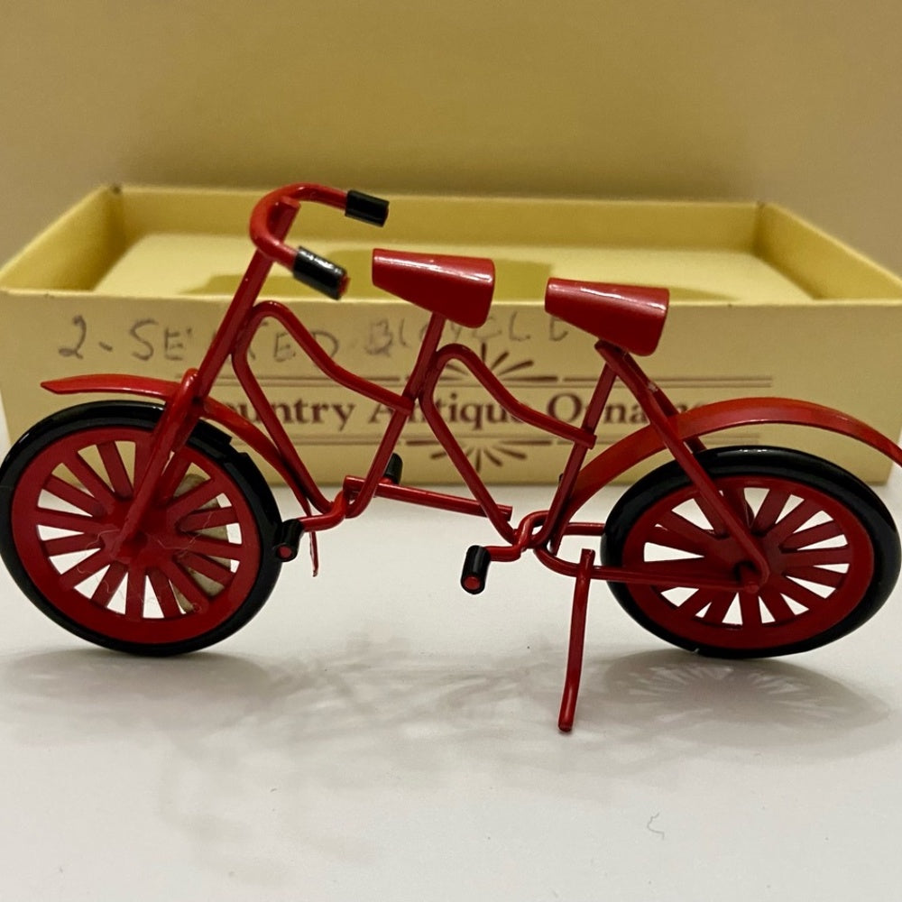 Vintage, Rare, Country Antique Ornaments- 2 Seater Bicycle