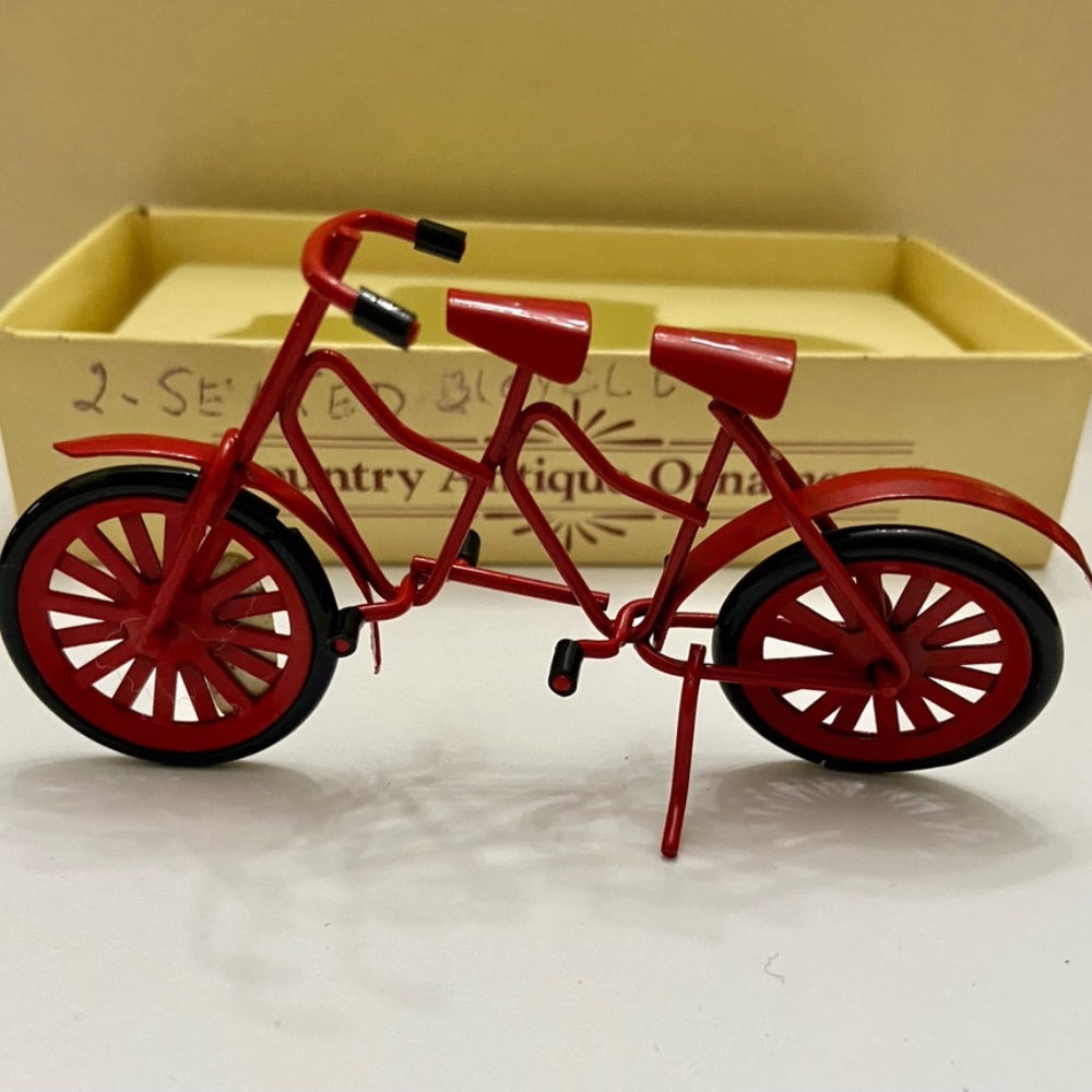 Vintage, Rare, Country Antique Ornaments- 2 Seater Bicycle