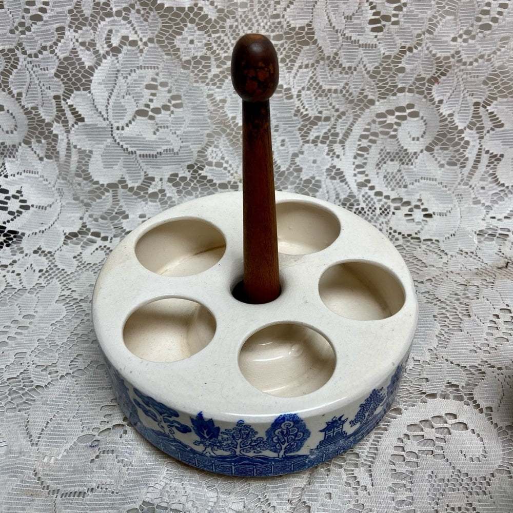 Vintage, Rare 11-pc Blue Willow Condiment Set.