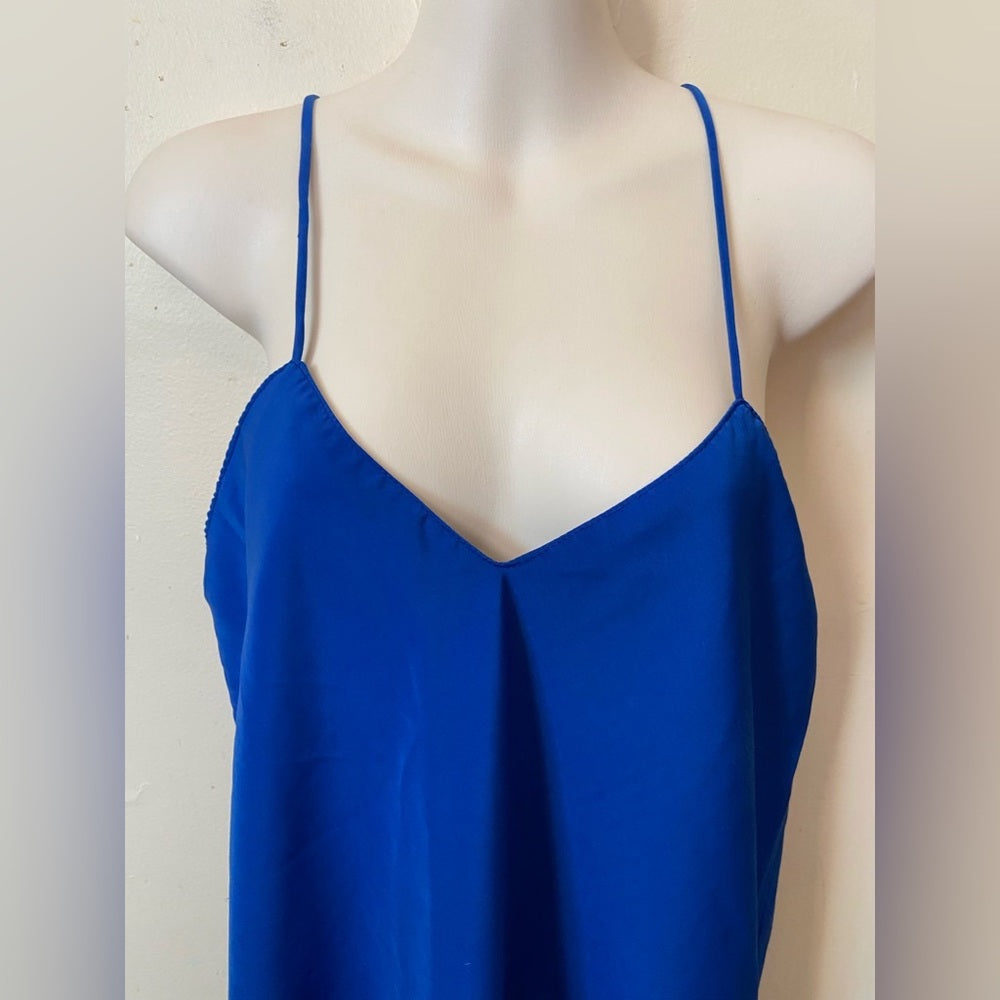 Beautiful,  Blue Hi-slit, Backless Nightgown (M)